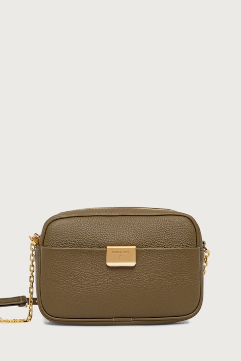 Patrizia Pepe Geantă crossbody pentru femei din piele verde 8B0242 L001