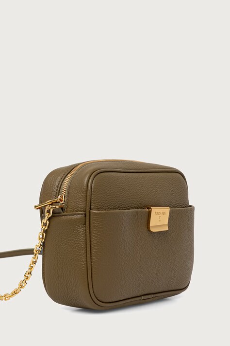Patrizia Pepe Torebka crossbody damska skórzana zielona 8B0242 L001