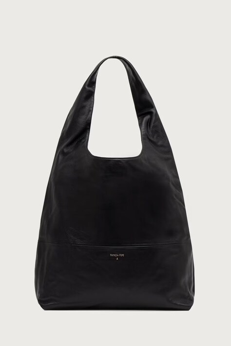 Patrizia Pepe Torebka hobo damska skórzana czarna 2B0020 L0016