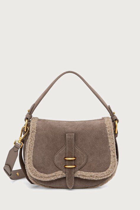 Coccinelle Сумка crossbody для женщин замшевая бежевая E1 V7J 18 02 01