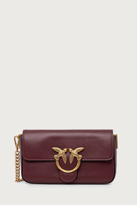 Pinko torebka crossbody damska skórzana bordowa 107924 A2JG