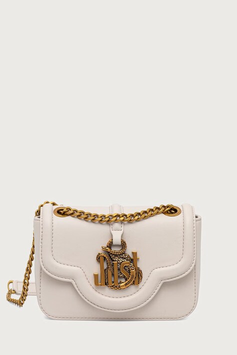 Just Cavalli torebka crossbody damska z imitacji skóry beżowa 81RA4BN2 ZS749