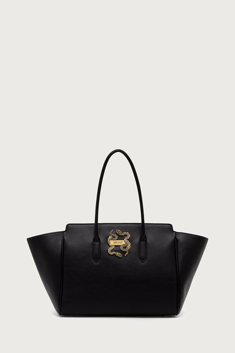 Just Cavalli torebka shopper damska z imitacji skóry czarna 81RA4BA2 ZSA89