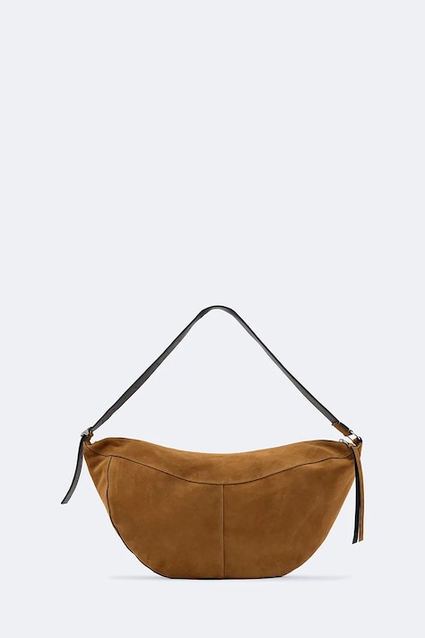 AllSaints Torebka damska zamszowa ESME brązowa W297XF
