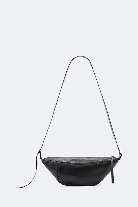 AllSaints Torebka crossbody dziecięca skórzana ESME czarna W232XF