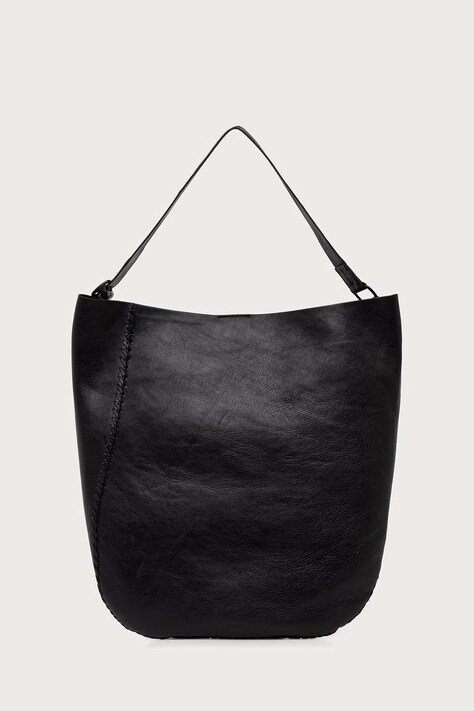 AllSaints Torebka crossbody damska skórzana ESME czarna W187XF