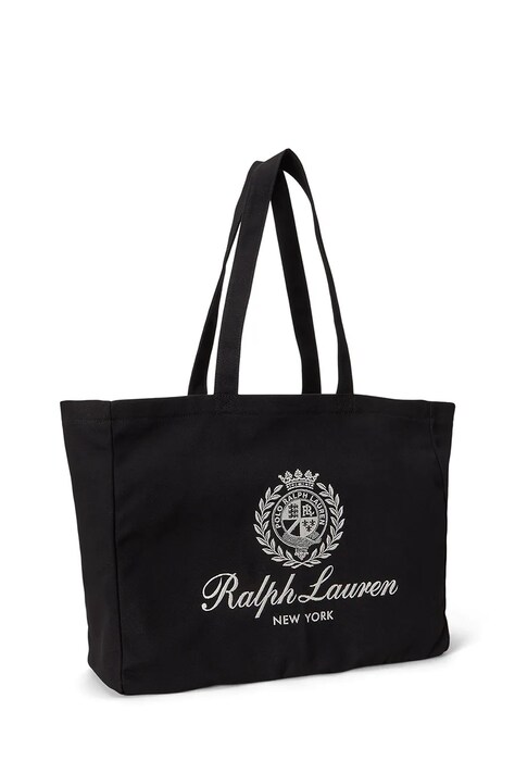 Polo Ralph Lauren тканинна сумка жіноча бавовняна — AW26-TODWWD, чорний — фото 3
