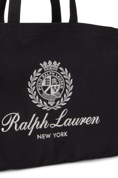 Polo Ralph Lauren тканинна сумка жіноча бавовняна — AW26-TODWWD, чорний — фото 4