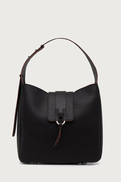 Hogan Torebka shopper damska skórzana czarna KBW01XS0200TH1