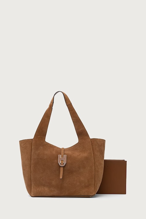 Hogan Torebka shopper damska skórzana brązowa KBW01XA1300UGM