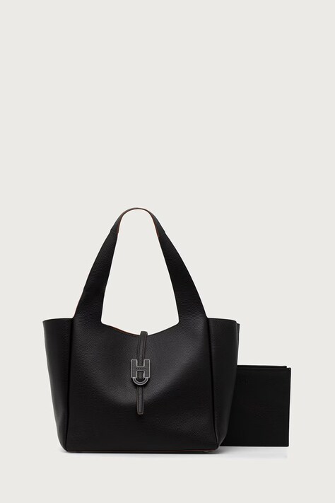 Hogan Torebka shopper damska skórzana czarna KBW01XA0300QVD