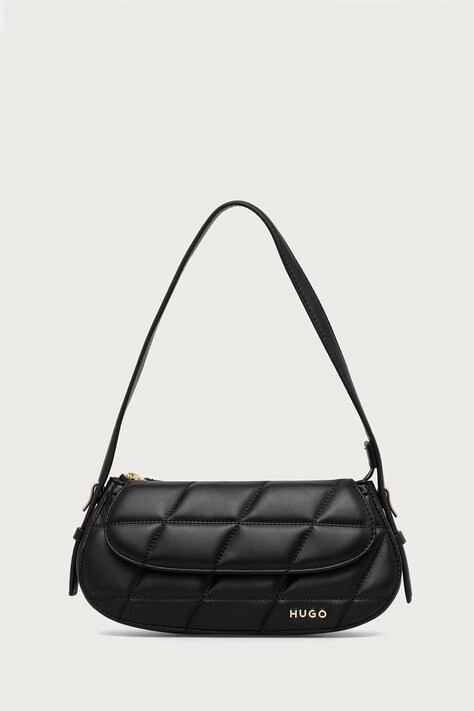HUGO Mala torba hobo za žene od imitacije kože Yorih Q_Sh. Bag FL. crna 50573285