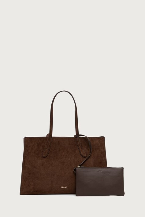 HUGO Сумка-шоппер для женщин Cymbeline S_Tote коричневая 50573274