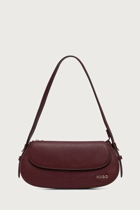 HUGO Torebka damska z imitacji skóry Yorih_Sh. Bag FL. bordowa 50573263