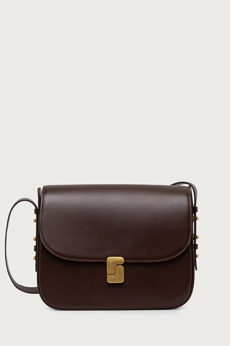 Soeur Crossbody torbica ženska usnjena BELLISSIMA MAXI rjava SEM1611BELLIMAX