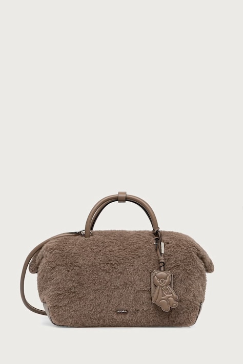 Max Mara Torebka damska z wełną beżowa 2624516222600