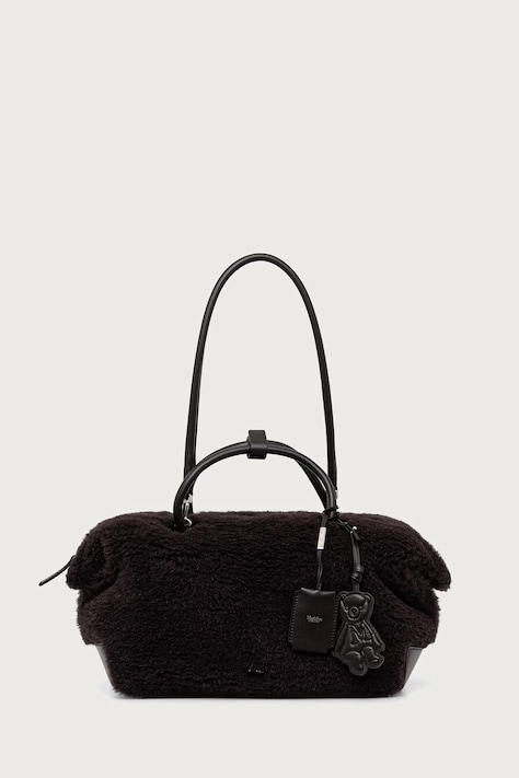 Max Mara Torebka shopper damska wełniana brązowa 2624516172600
