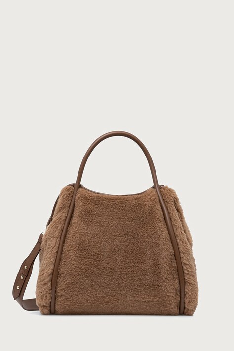 Max Mara Torebka shopper damska skórzana brązowa 2624516102600