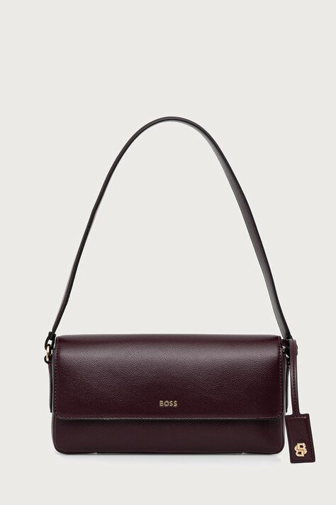 BOSS Torebka bagietka damska z imitacji skóry Sandy Sh. Bag bordowa 50573250