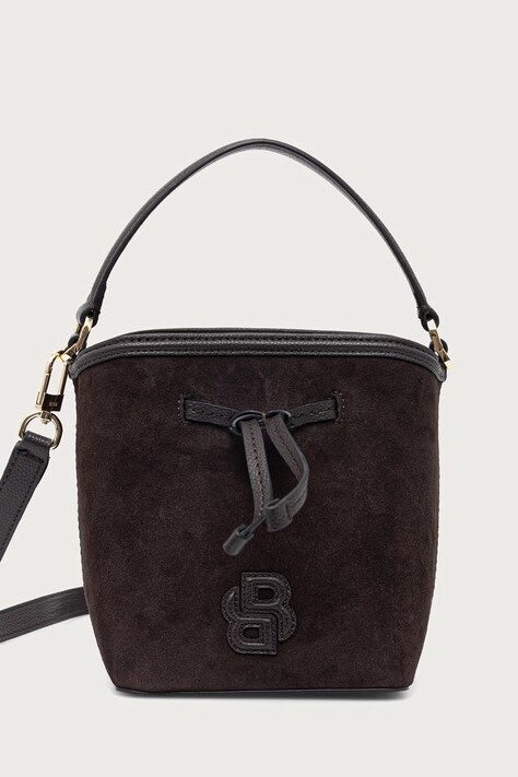 BOSS Чанта crossbody дамска от имитация на кожа Anett Drawstring SU кафява 50573209