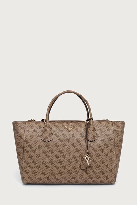 Guess Torebka shopper damska z imitacji skóry MARISSA beżowa HWSG24 82240
