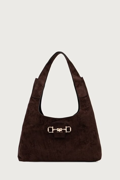 Guess torebka tote damska z imitacji zamszu SUNSET brązowa HWSG23 14020