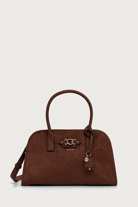 Guess torebka damska z imitacji zamszu SAMANTHA brązowa HWSG23 13060