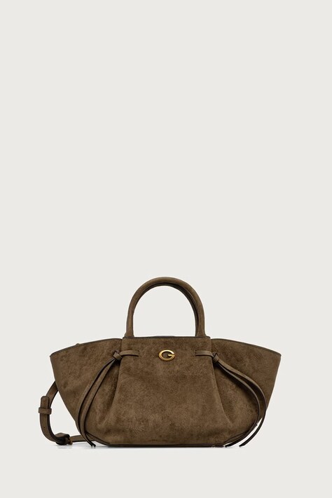 Guess Torebka tote damska z imitacji zamszu ALLEGRA zielona HWSG22 37060