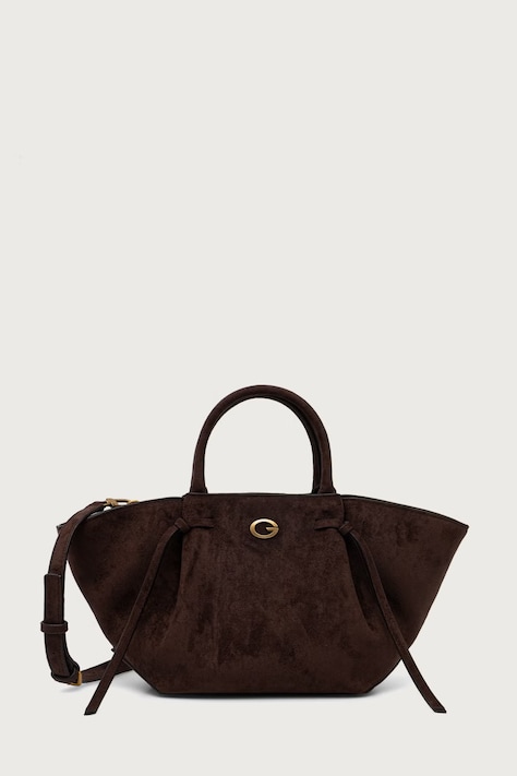 Guess Tote γυναικεία από απομίμιση σουέτ ALLEGRA καφέ HWSG22 37060