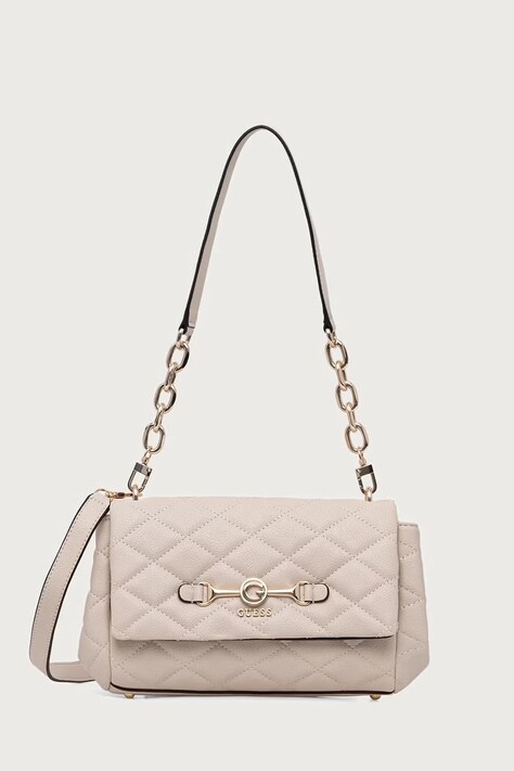 Guess torebka crossbody damska z imitacji skóry FRANCES beżowa HWQG22 41190
