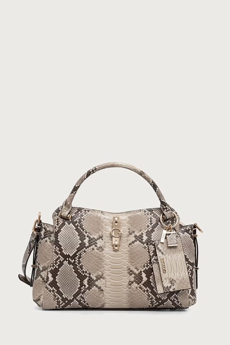 Guess Torebka crossbody damska z imitacji skóry YVONNE beżowa HWKG23 29060
