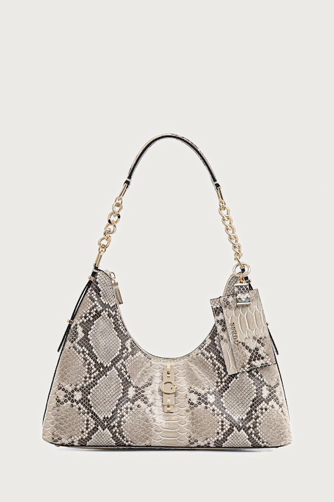 Guess Torebka hobo damska z imitacji skóry YVONNE beżowa HWKG23 29010
