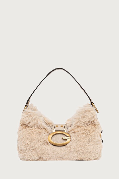 Guess Torebka hobo damska CAMDEN beżowa HWFB93 08720
