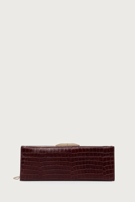Guess Клъч дамски от кожа x LEONIE HANNE бордо HWLECO P6426