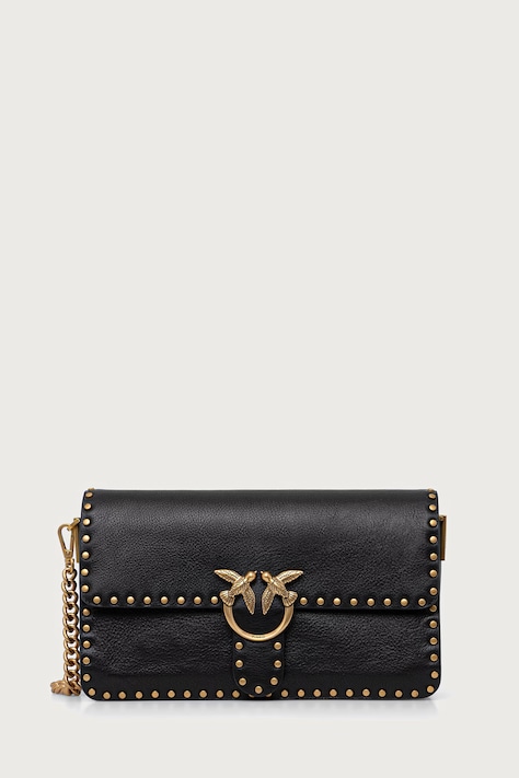 Pinko crossbody torbica ženska usnjena črna 107664 A2JG