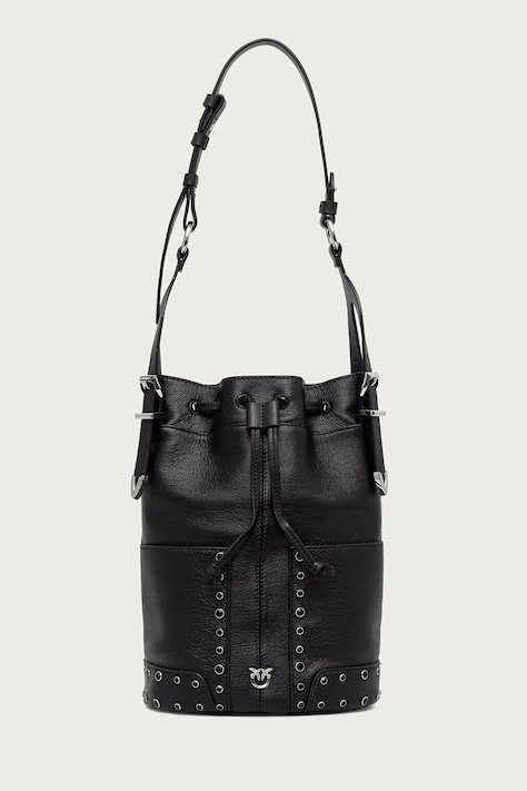 Pinko Torebka worek damska skórzana czarna 107652 A3LQ