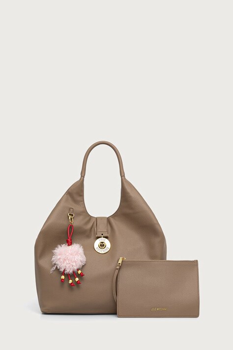 Love Moschino Torebka shopper damska z imitacji skóry beżowa JC4238PP0PKI0105