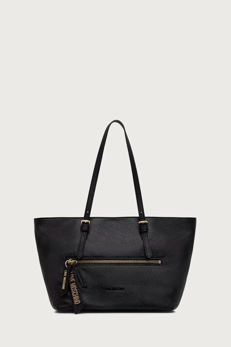 Love Moschino Torebka tote damska z imitacji skóry czarna JC4228PP0PKG0000