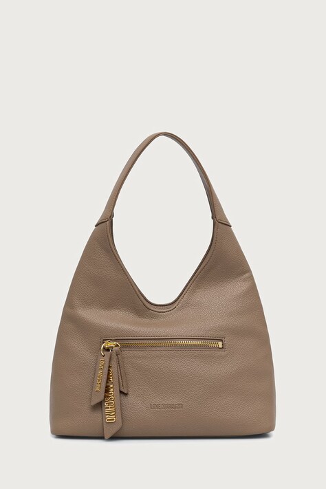 Love Moschino Torebka hobo damska z imitacji skóry beżowa JC4223PP0PKG0105