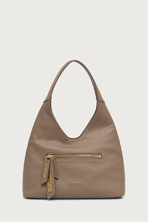 Love Moschino Torebka hobo damska z imitacji skóry beżowa JC4223PP0PKG0105