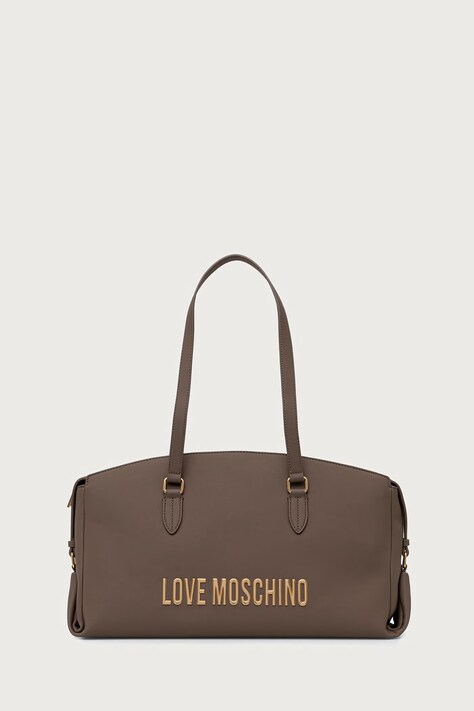 Love Moschino Torebka shopper damska z imitacji skóry brązowa JC4251PP0PKD0203
