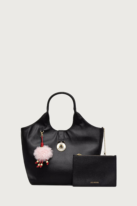 Love Moschino Torebka shopper damska z imitacji skóry czarna JC4238PP0PKI0000