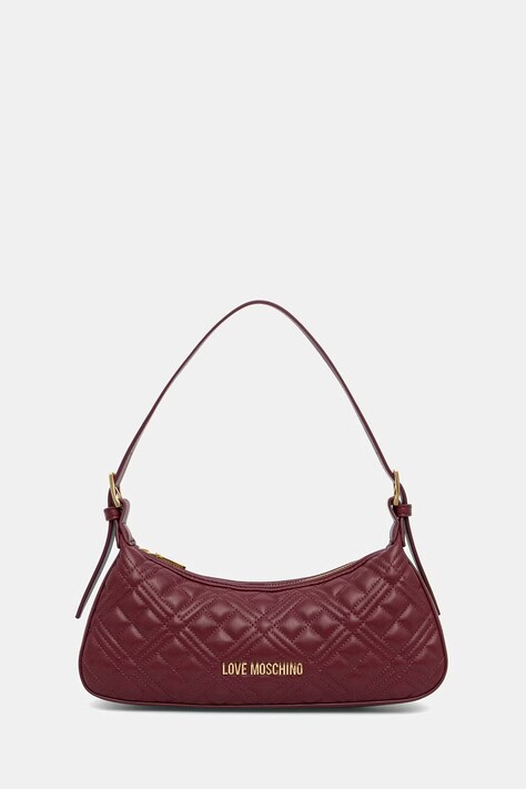 Love Moschino torebka hobo damska z imitacji skóry bordowa JC4142PP1PLA0552