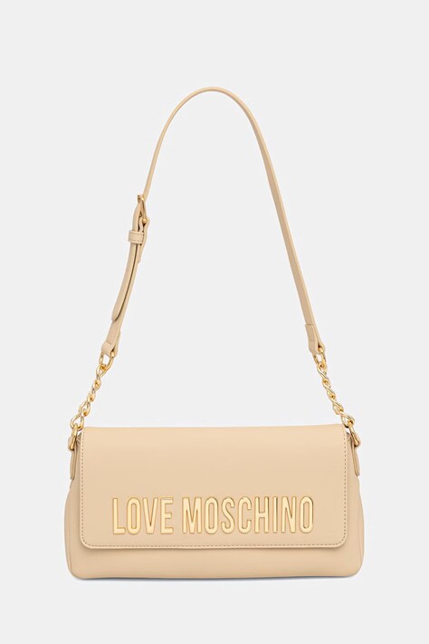 Love Moschino torebka damska z imitacji skóry beżowa JC4109PP1PKD0129