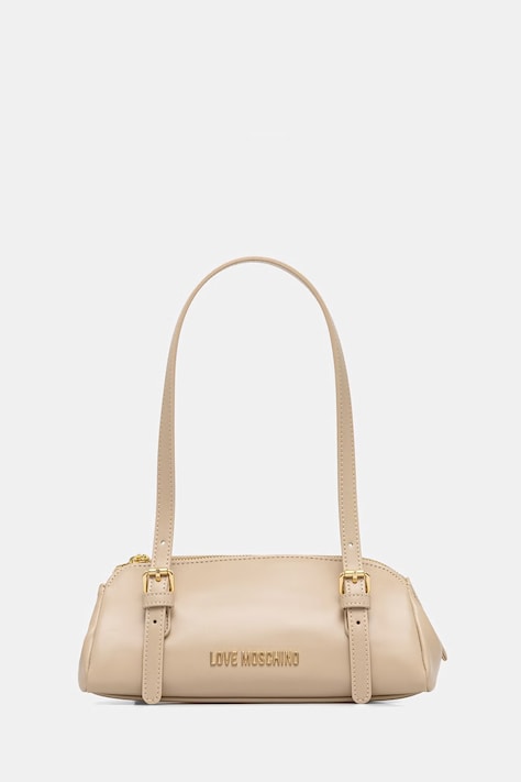 Love Moschino torebka bagietka damska z imitacji skóry beżowa JC4101PP1PLY0129