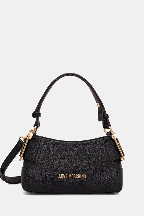 Love Moschino torebka crossbody damska z imitacji skóry czarna JC4098PP1PLT1000
