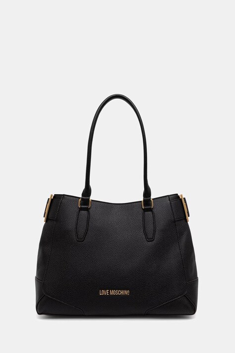 Love Moschino torebka shopper damska z imitacji skóry czarna JC4095PP1PLT1000