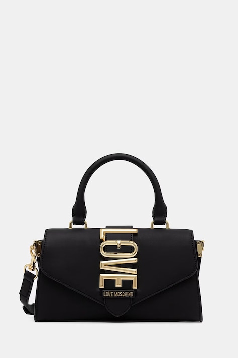 Love Moschino geantă crossbody pentru femei cu imitație de piele neagră JC4083PP1PLE1000