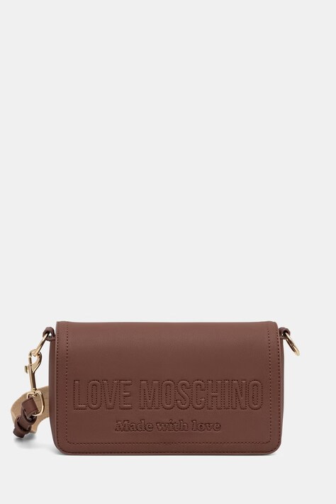 Love Moschino torebka damska z imitacji skóry brązowa JC4046PP1PLE0200