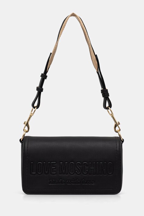 Love Moschino torebka damska z imitacji skóry czarna JC4046PP1PLE0000